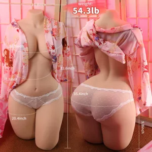 Caroline 54.3LB Full-Size Gel Breast Female Sex Torso - 3-in-1 Sex Torso Doll