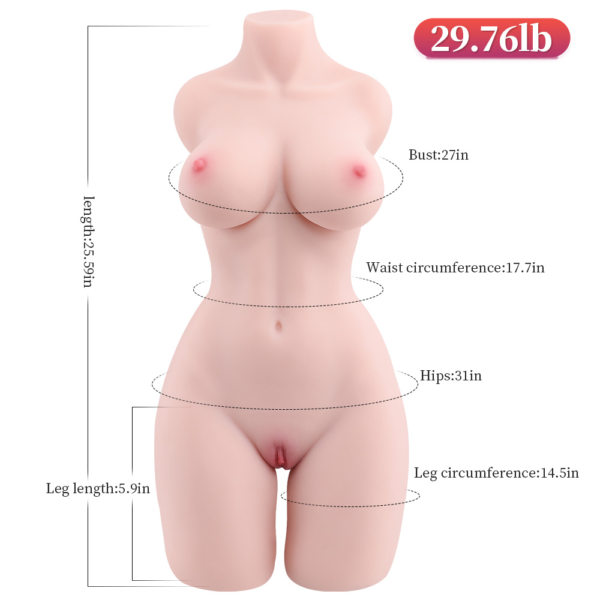 Realistic sex doll torso