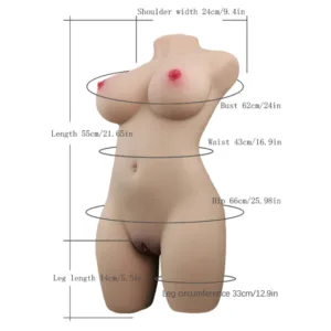 Alethea 20.28LB Lifelike Sex Torso with Skeleton - Mid-Size Realistic Female Torso for Men